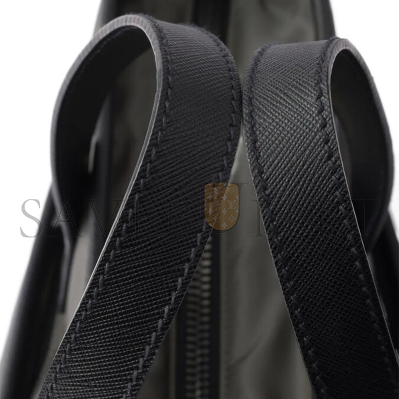 PRADA RE-NYLON AND SAFFIANO LEATHER TOTE BAG 2VG860 (36*34*8cm)